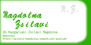 magdolna zsilavi business card